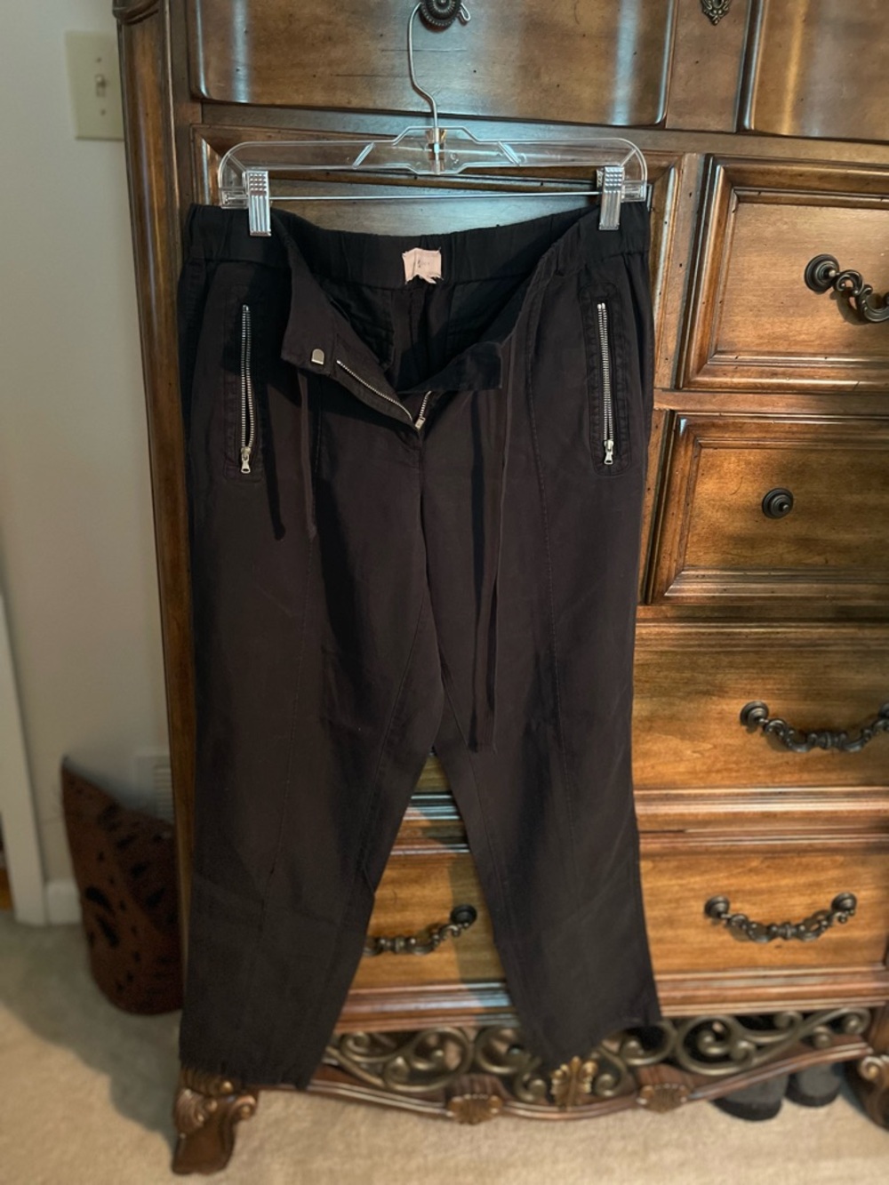 Lou & Grey Black Zip-Pocket Track Joggers